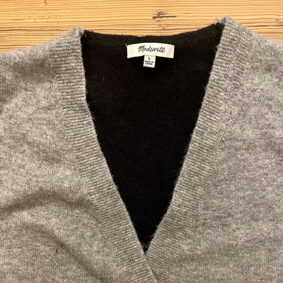Madewell colorblock Kent sweater in coziest yarn. Size L. - Picture 8 of 12
